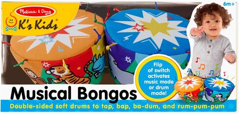 Melissa & Doug K's Kids Bongo Drums Soft Musical Instrument, Multicolor, 1 EA in Kuwait