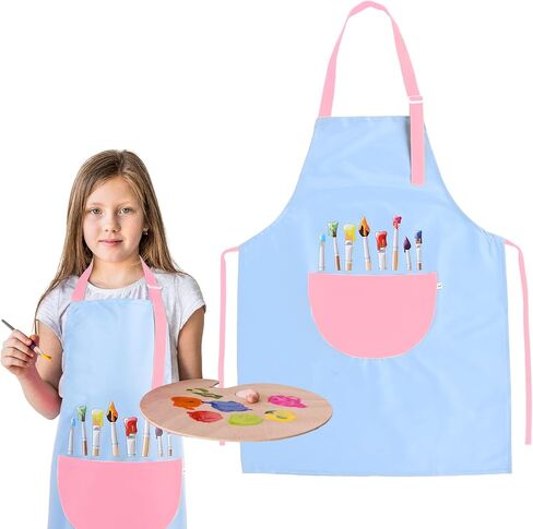 1 Pack Kids Aprons for Painting, Adjustable Kids Art Apron with Pocket in Kuwait