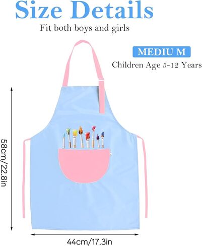 1 Pack Kids Aprons for Painting, Adjustable Kids Art Apron with Pocket in Kuwait