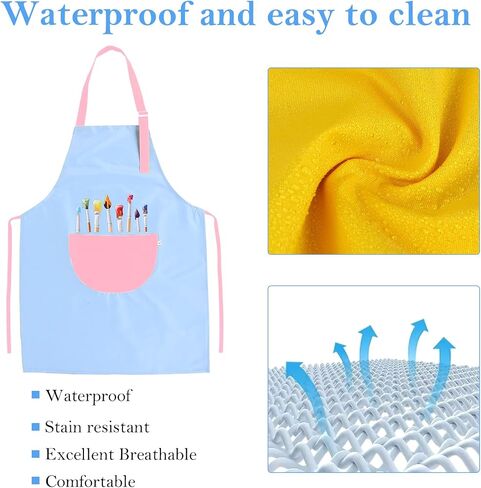 1 Pack Kids Aprons for Painting, Adjustable Kids Art Apron with Pocket in Kuwait