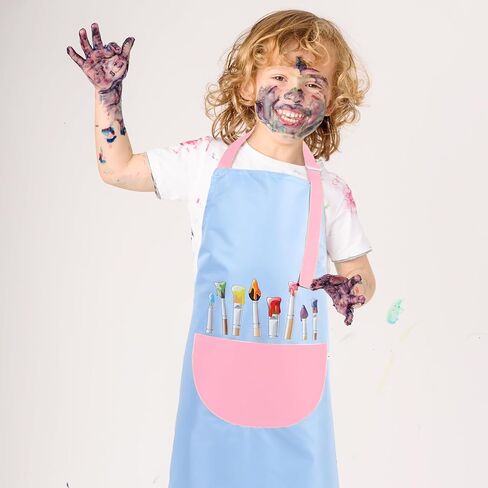 1 Pack Kids Aprons for Painting, Adjustable Kids Art Apron with Pocket in Kuwait