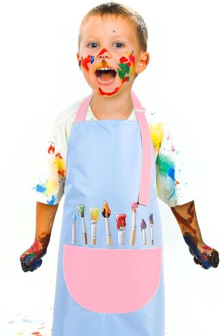 1 Pack Kids Aprons for Painting, Adjustable Kids Art Apron with Pocket in Kuwait