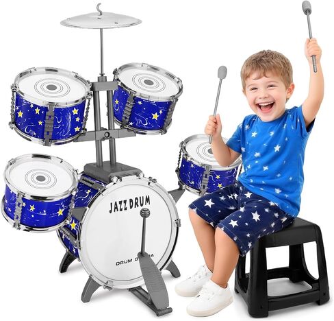 Upgraded Kids Drum Set for Toddlers Musical Toys for 4 5 6 Boys Girls in Kuwait