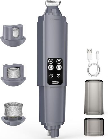 2-in-1 Quiet Dog Nail Grinder & Paw Trimmer Kit with LED Light in Kuwait