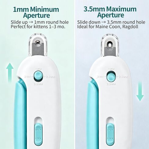 Cat Nail Clipper & Pet Trimmer: 4 Adjustable Safety Guards, Round Hole Blade, Removable Anti-Splatter Debris Catcher, Built-in Nail File, Beginner Friendly for Indoor Cats Kittens Puppies Small Pets in Saudi Arabia