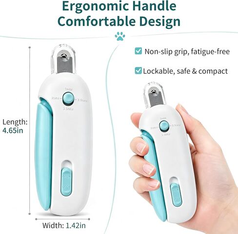 Cat Nail Clipper & Pet Trimmer: 4 Adjustable Safety Guards, Round Hole Blade, Removable Anti-Splatter Debris Catcher, Built-in Nail File, Beginner Friendly for Indoor Cats Kittens Puppies Small Pets in Saudi Arabia