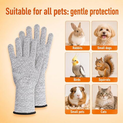 Cat Gloves Bite Proof, Pet Handling Gloves 13.8" Pet Grooming Glove in Kuwait