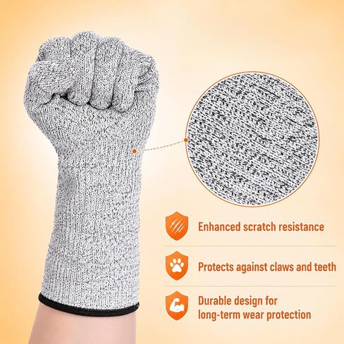 Cat Gloves Bite Proof, Pet Handling Gloves 13.8" Pet Grooming Glove in Kuwait
