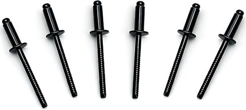 LBTODH 50 Pcs 3/16" x 1/2"(4.8x12mm) Black Stainless Steel Blind Rivets Pop Rivets Core Pulling Rivets, Grip Range(6.3-7.9mm) in Kuwait