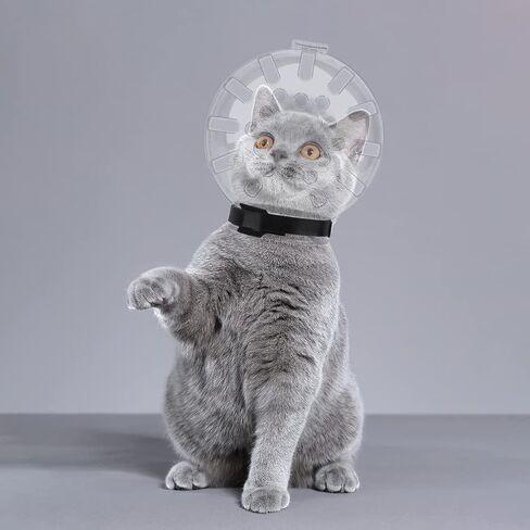 Cat Muzzle for Grooming, Transparent Bubble Hood with Breathable Air Holes in Kuwait