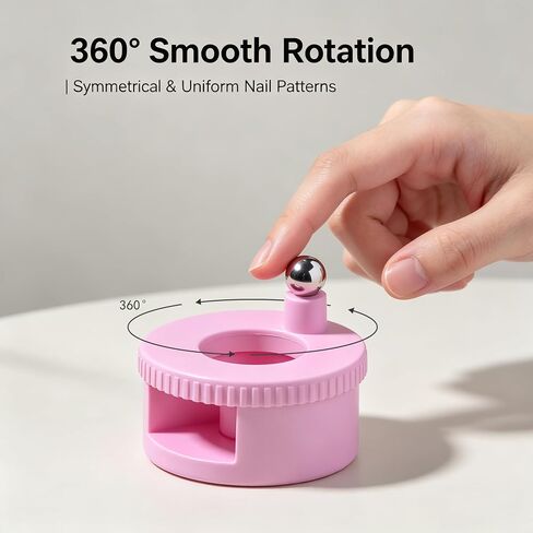 Rotating Cat Eye Magnet, Automatic Nail Magnet Tool for Cat Eye Gel Polish, 360 Degree Spinning Glass Bead Magnetic for DIY Nail Art in Kuwait