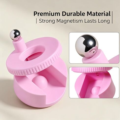 Rotating Cat Eye Magnet, Automatic Nail Magnet Tool for Cat Eye Gel Polish, 360 Degree Spinning Glass Bead Magnetic for DIY Nail Art in Kuwait