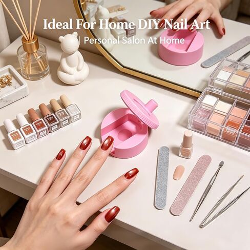 Rotating Cat Eye Magnet, Automatic Nail Magnet Tool for Cat Eye Gel Polish, 360 Degree Spinning Glass Bead Magnetic for DIY Nail Art in Kuwait