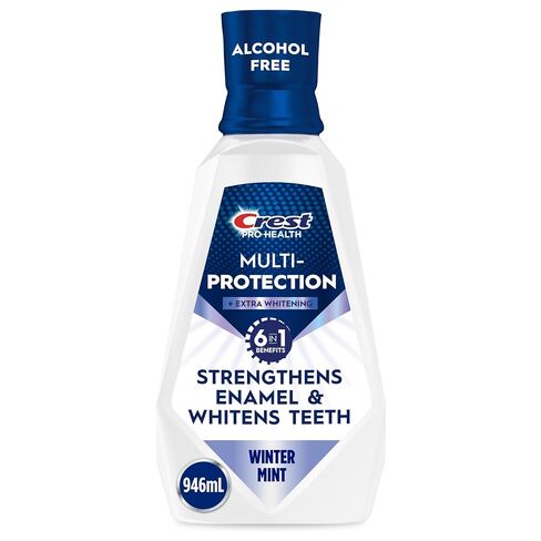 Crest Pro Health Advanced Multi-Protection Mouthwash, Alcohol Free, Extra Deep Clean Fresh Mint, 500 mL (16.9 Fl Oz), Pack of 4 in Kuwait