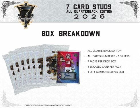 2026 WILD CARD 7-Card Studs All Quarterback Edition Trading Card Box (1 1/1 Card Per Hobby Box) in Saudi Arabia