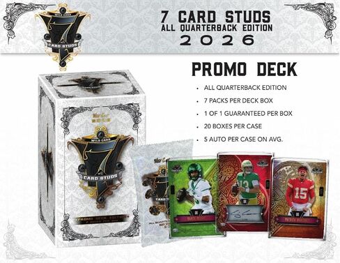2026 WILD CARD 7-Card Studs All Quarterback Edition Trading Card Box (1 1/1 Card Per Hobby Box) in Saudi Arabia
