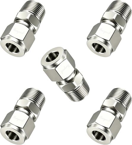 تركيبات ضغط من الفولاذ المقاوم للصدأ Horiznext، محول أنابيب SS ذكر 1/2 بوصة، OD x 1/2 NPT ذكر in Kuwait