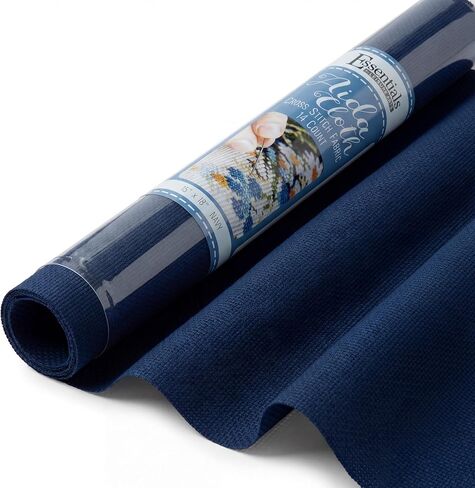 Essentials by Leisure Arts Aida Cloth, 14 Count, Navy, 15 x 18 Inch, Cross Stitch Fabric, Even Weave Cotton, for Embroidery, Needlepoint and Counted Cross Stitch Projects in Kuwait