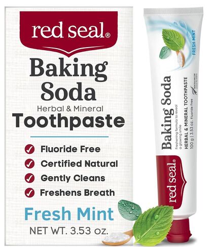 Red Seal Baking Soda Toothpaste – Neutralizes Plaque Acids, Nourishes, Protects Teeth & Gum Health Naturally & Cleans for Visibly Brighter Smile 3.5oz in Saudi Arabia