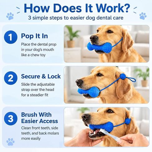 2Pc Dual-Action Canine Dental Prop，bite and Brush Dental Toy for Dogs, Teeth Cleaning Fresh Dog Tartar and Plaque Remover, Woof Tooth Hard Off, Brushing Toothbrush Tools Care Chew Toys in Kuwait
