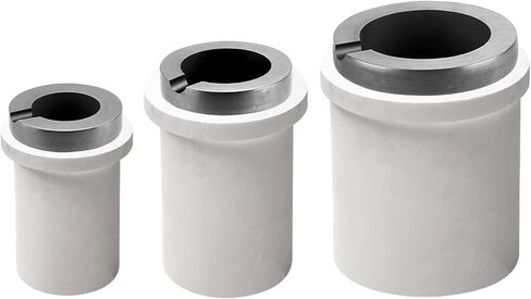 High-Purity Graphite Crucible with Ceramic Shield Jewelry Tools for Melting Metal Materials Such as Gold, Silver, Copper, Iron, Aluminum, zinc, etc (3KG) in Kuwait