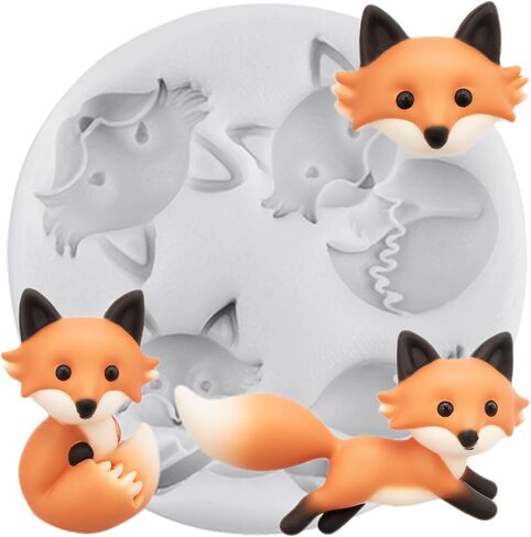 Fox Polymer Clay Mold Animal Fox Silicone Molds in Kuwait