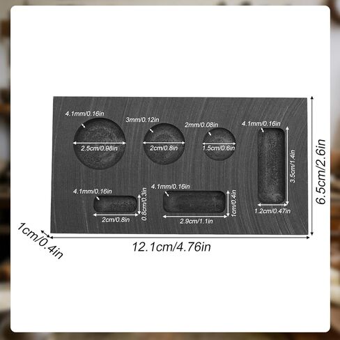 2pcs Graphite Mold Set, Mini Graphite Casting Ingot Mold for Casting Gold Silver Aluminum Copper & Brass High-Purity DIY Metal Melting & Refining Kit for Jewelry Making in Kuwait