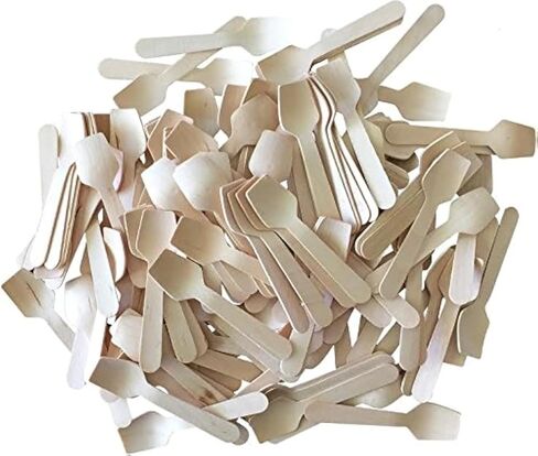 Bulk Mini Wooden Spoons -Eco Friendly Disposable Biodegradable - 3.75 Inches - 300 Pack Outside the Box Papers Brand in Kuwait