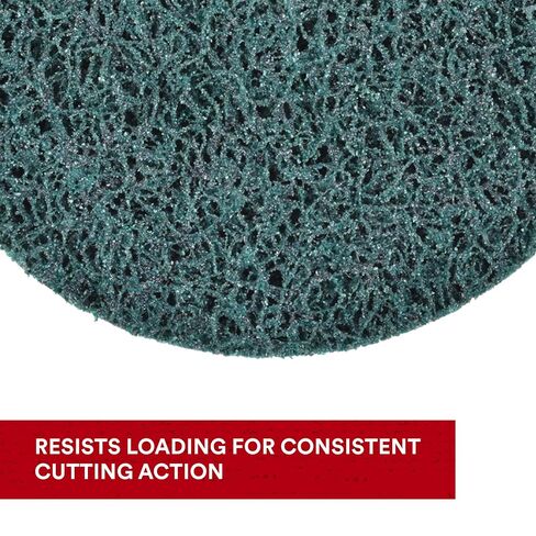 Cubitron II Scotch-Brite Clean and Strip XT Pro Extra Cut Disc, XC-DC, A/O Extra Coarse, Green, 4-1/2 in x 5/8'-11, Type 27, Pack of 1, Heavy Duty Metal Stripper Disc, Aluminum Oxide in Kuwait