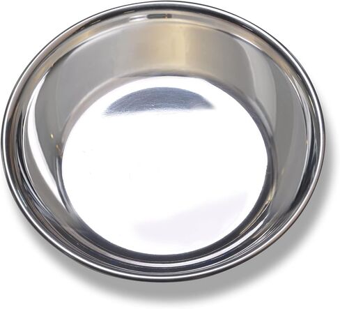 Van Ness Pets Whisker-Friendly Stainless Steel Cat Bowl, Wide Saucer Style Dish, 8 OZ, Natural in Kuwait