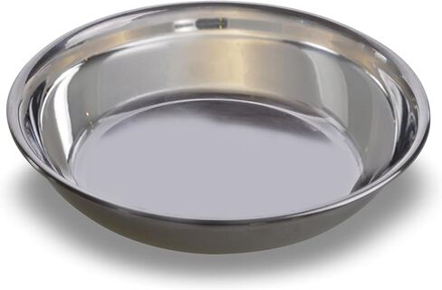Van Ness Pets Whisker-Friendly Stainless Steel Cat Bowl, Wide Saucer Style Dish, 8 OZ, Natural in Kuwait