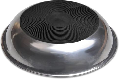 Van Ness Pets Whisker-Friendly Stainless Steel Cat Bowl, Wide Saucer Style Dish, 8 OZ, Natural in Kuwait