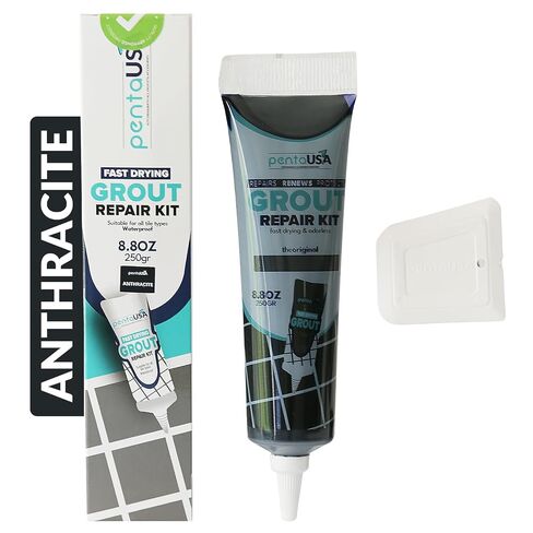 PentaUSA Grout - Grey Grout Repair Tube 8.8 oz, Renews Tile Grout, Fast Drying and Odorless Formula 250gr in Kuwait