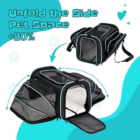 Soft-Sided Expandable Small Dog Carrier, Airline Approved for Traveling in Kuwait