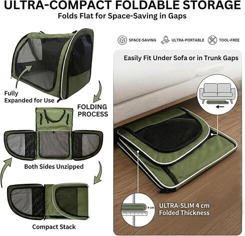 Dog Car Seat for Backseat, Enclosed Travel Carrier for Medium Dogs in Kuwait