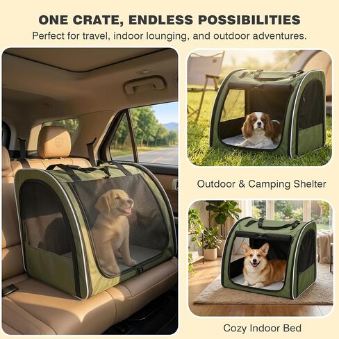Dog Car Seat for Backseat, Enclosed Travel Carrier for Medium Dogs in Kuwait
