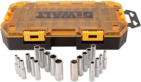 DEWALT Deep Socket Set, 20-Piece, 1/4" Drive Metric/SAE (DWMT73811) in Kuwait