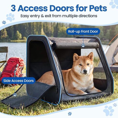 Dog Car Seat, Enclosed Carrier for Pets Travel Safety Dog Crate Soft-Sided Covered Car Kennel Carrier in Kuwait