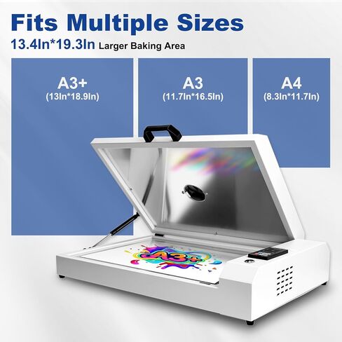 Upgraded A3+ Dual-Side Heating DTF Oven Dryer, Transfer DTF Oven Curing in Kuwait