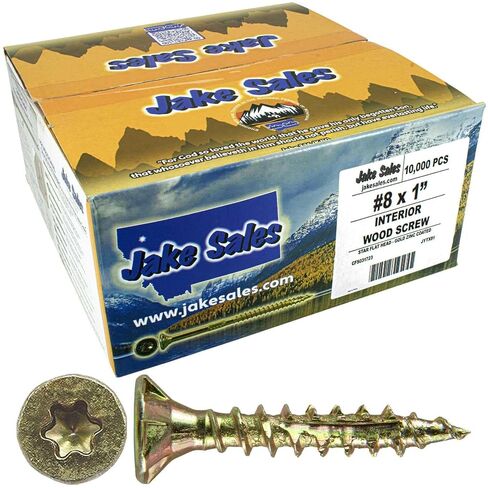 #14 X 6" Extra Long Bronze Star Wood Screw Torx/Star Drive Head (1 Pound - 25 Approx. Screw Count) - Multipurpose Torx/Star Drive Wood Screws in Kuwait