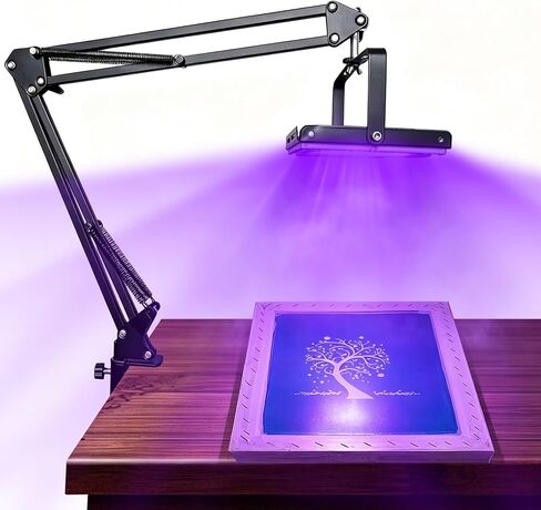 Tasolotoho 100W 96 LEDs UV Light 395nm for Screen Printing, Stand & Clamp in Kuwait