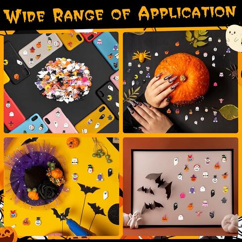 200pcs Halloween Resin Charms for Crafts Flatback Slime Charms in Kuwait