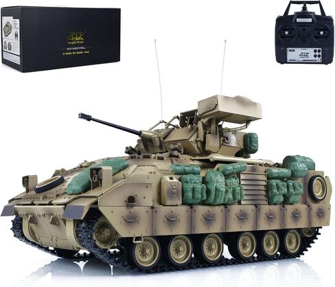 US in Stock, 1/16 TD RC Battle Tank Plastic for M2A2 Bradley RC Electric Infantry Fighting Vehicle Model 320°Turret Rotation Light Sound Smoke Unit BB Shooting Airsoft Tank(Basic-Edition) in Kuwait