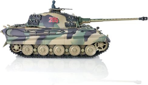 wheelfun Henglong 2.4G 1/16 Tk7.0 Plastic German King Tiger RTR RC Tank Toys 3888A Bb Airsoft Smoke Sound Effect BB Shooting Airsoft Tank that Shoot in Kuwait