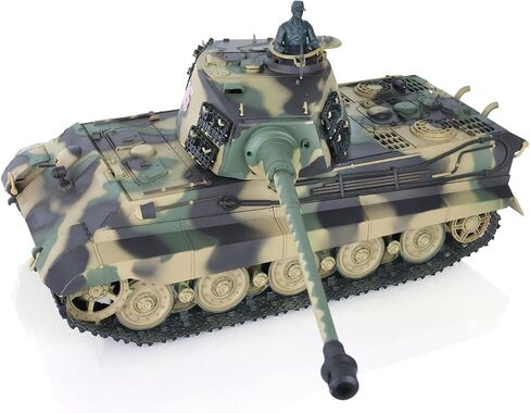wheelfun Henglong 2.4G 1/16 Tk7.0 Plastic German King Tiger RTR RC Tank Toys 3888A Bb Airsoft Smoke Sound Effect BB Shooting Airsoft Tank that Shoot in Kuwait