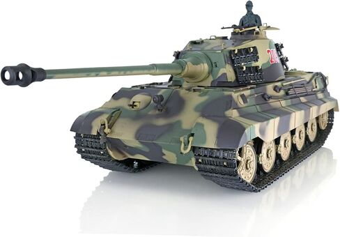 wheelfun Henglong 2.4G 1/16 Tk7.0 Plastic German King Tiger RTR RC Tank Toys 3888A Bb Airsoft Smoke Sound Effect BB Shooting Airsoft Tank that Shoot in Kuwait