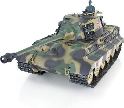 wheelfun Henglong 2.4G 1/16 Tk7.0 Plastic German King Tiger RTR RC Tank Toys 3888A Bb Airsoft Smoke Sound Effect BB Shooting Airsoft Tank that Shoot in Kuwait