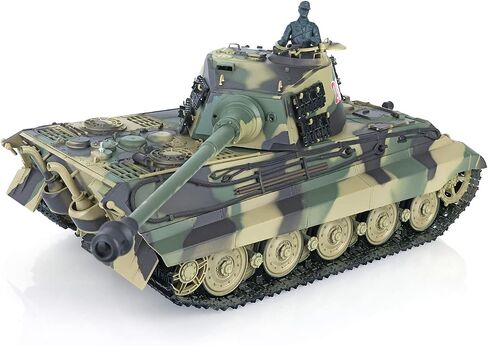 wheelfun Henglong 2.4G 1/16 Tk7.0 Plastic German King Tiger RTR RC Tank Toys 3888A Bb Airsoft Smoke Sound Effect BB Shooting Airsoft Tank that Shoot in Kuwait