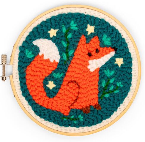 Kikkerland Punch Needle - Fox - Includes Everything Needed in Kuwait