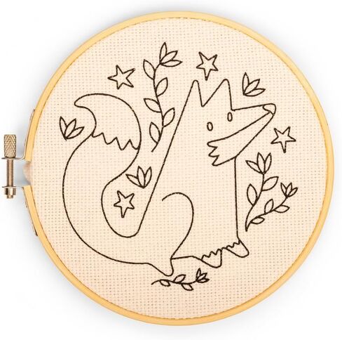 Kikkerland Punch Needle - Fox - Includes Everything Needed in Kuwait